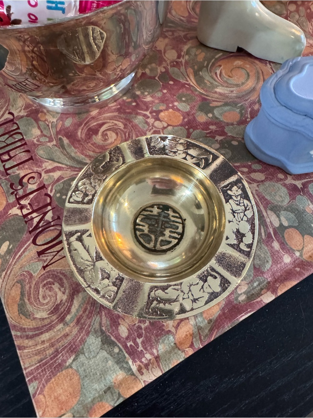 Vintage Mid Century Solid Brass Ashtray